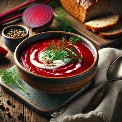 Cremige Rote-Bete-Suppe mit Kartoffeln