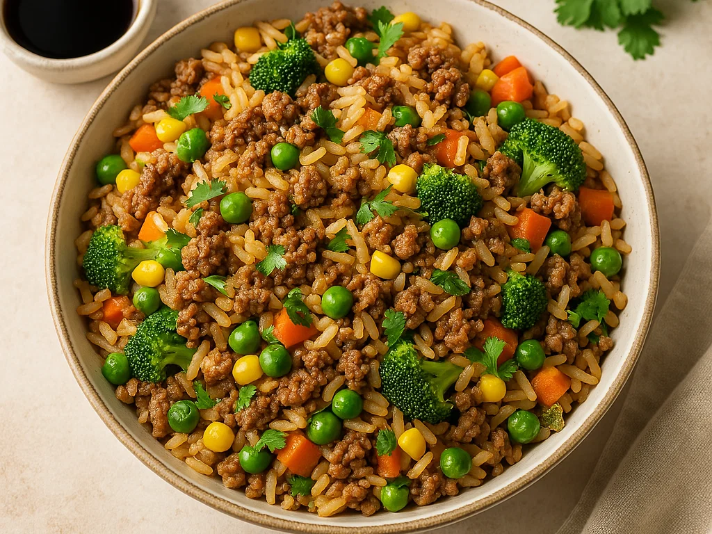 Hackfleisch-Gemüse-Stir-Fry