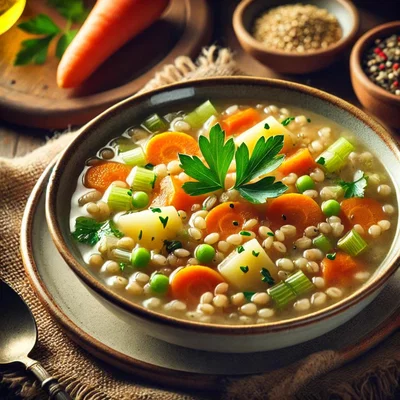 Perlgraupen-Gemüsesuppe