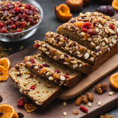 Obstbrot mit Linsenaufstrich und gerösteten Samen