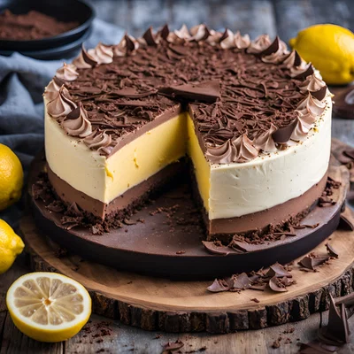 Vegane Zitronen-Schokoladenkekse-Creme-Torte