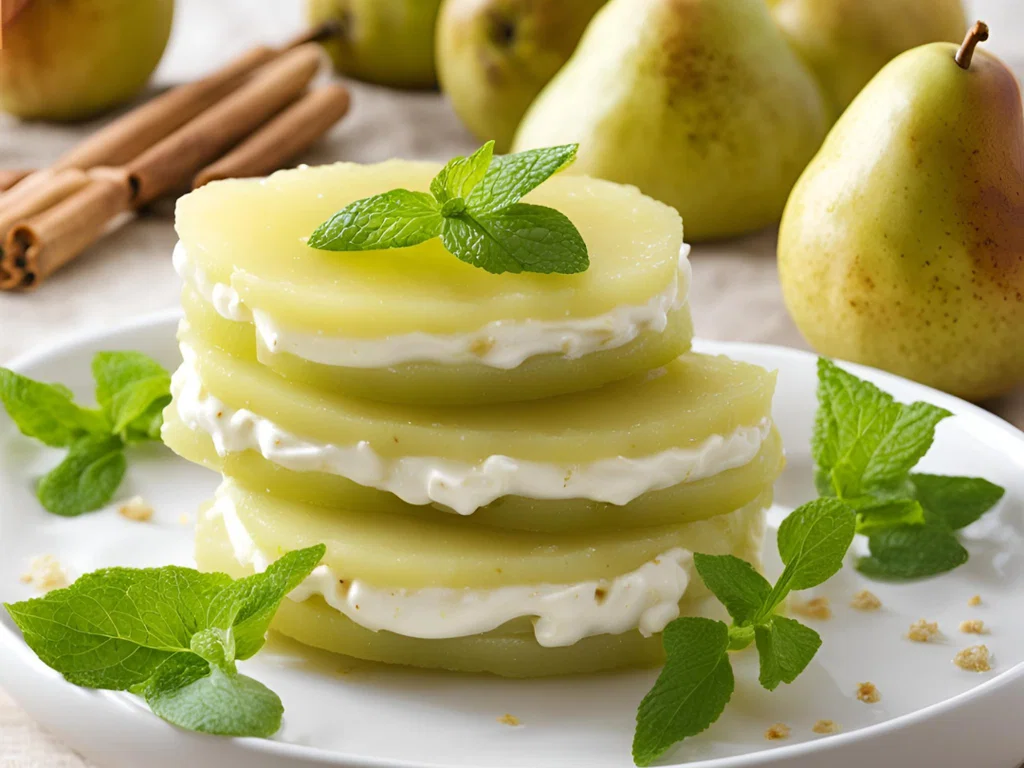 Birnen mit Frischkäse und Honig