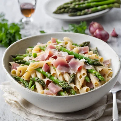 Pasta mit Spargel und Schinken