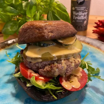 Portobello-Rinderhack Burger