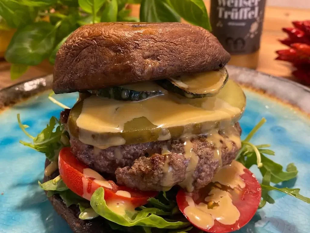 Portobello-Rinderhack Burger