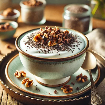 Griechischer Joghurt mit Chia & Kakao-Nibs