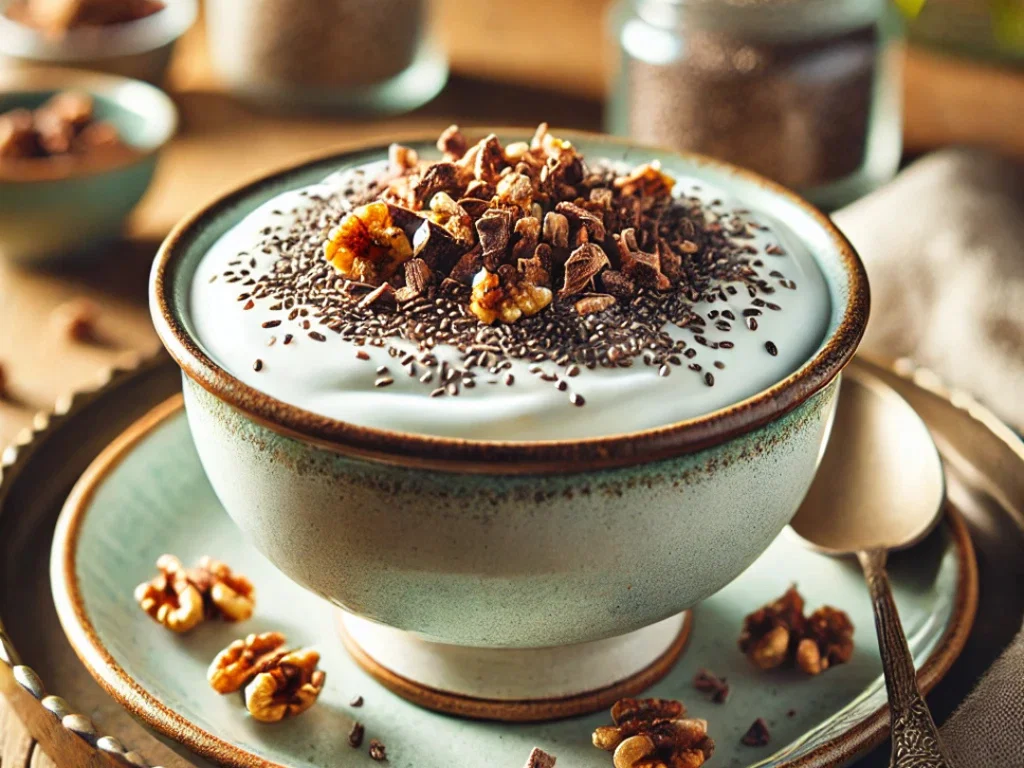 Griechischer Joghurt mit Chia & Kakao-Nibs