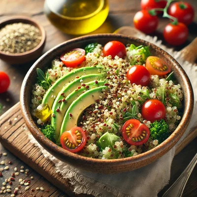 Quinoa-Salat mit Avocado & Hanfsamen