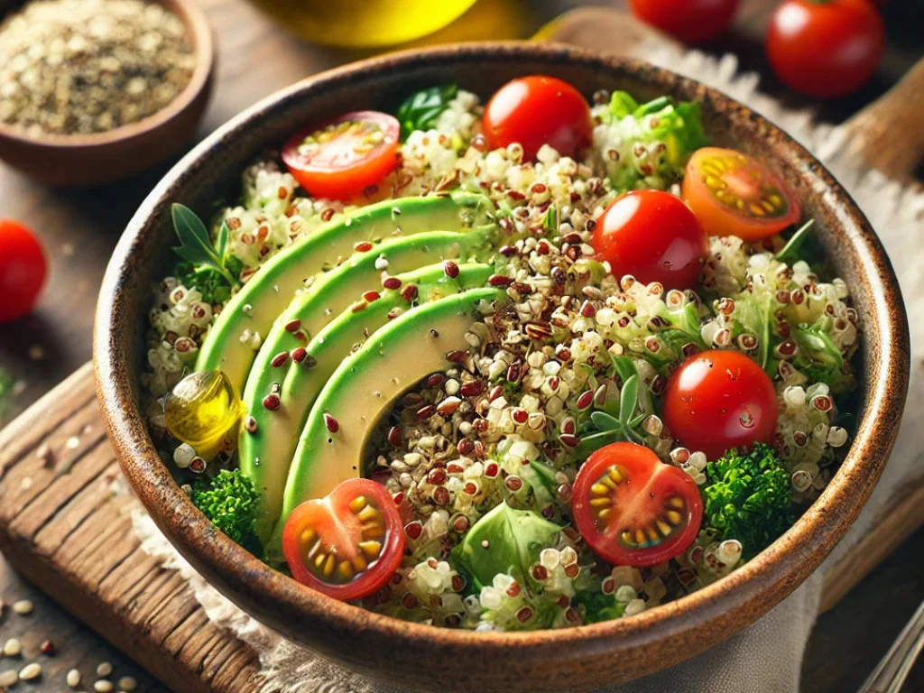 Quinoa-Salat mit Avocado & Hanfsamen