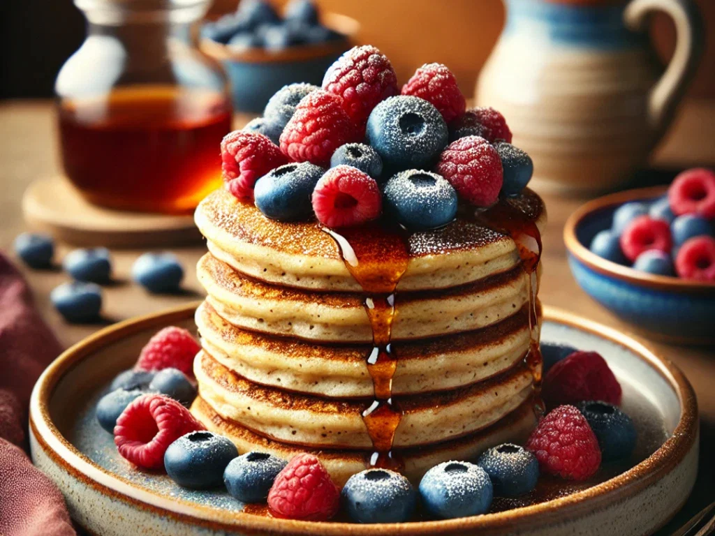 Quark-Pfannkuchen mit Beeren