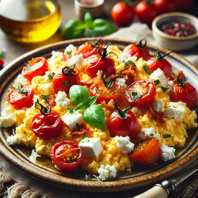 Rührei mit Feta & Tomaten