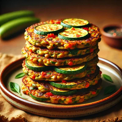 Linsenpfannkuchen mit Gemüse