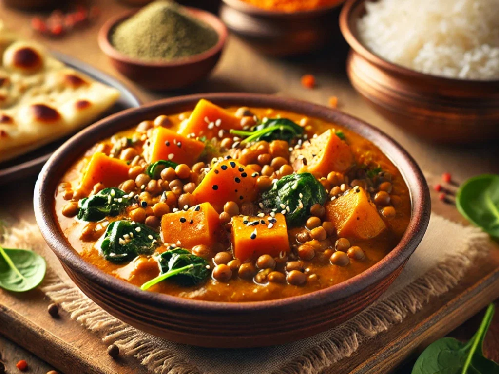Süßkartoffel-Linsen-Curry