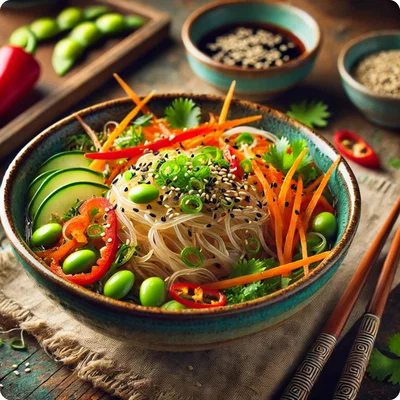 Asiatische Glasnudel-Bowl