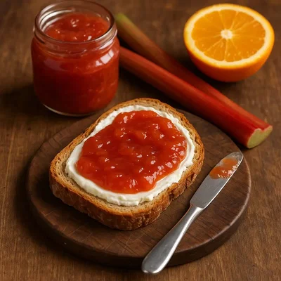 Rhabarberküche mit Orange - Fruchtaufstrich ohne Reue