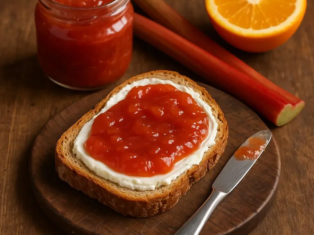 Rhabarberküche mit Orange - Fruchtaufstrich ohne Reue