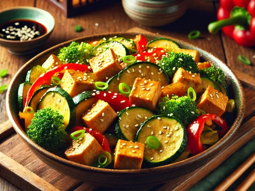 Tofu-Gemüse-Wok
