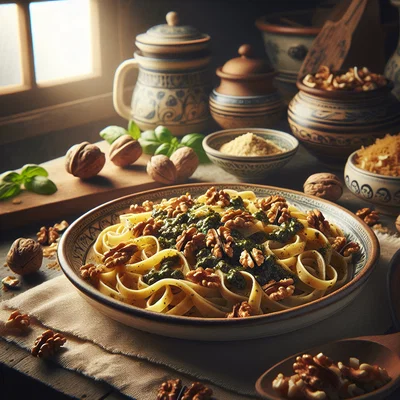 Nudeln mit Walnuss-Pesto