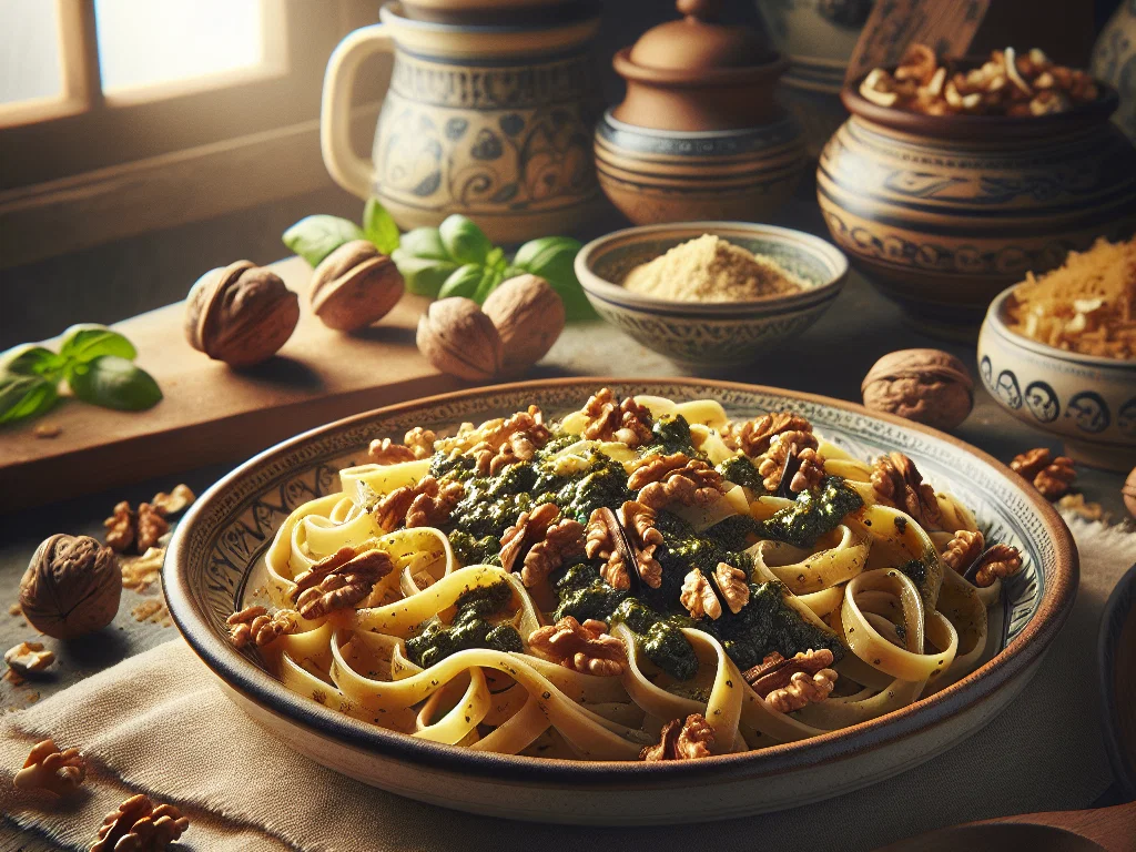 Nudeln mit Walnuss-Pesto