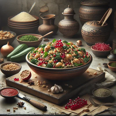 Arabischer Tabouleh mit Granatapfel