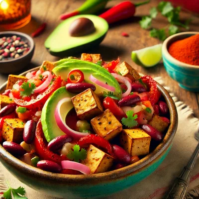 Tex-Mex Tofu mit Avocado