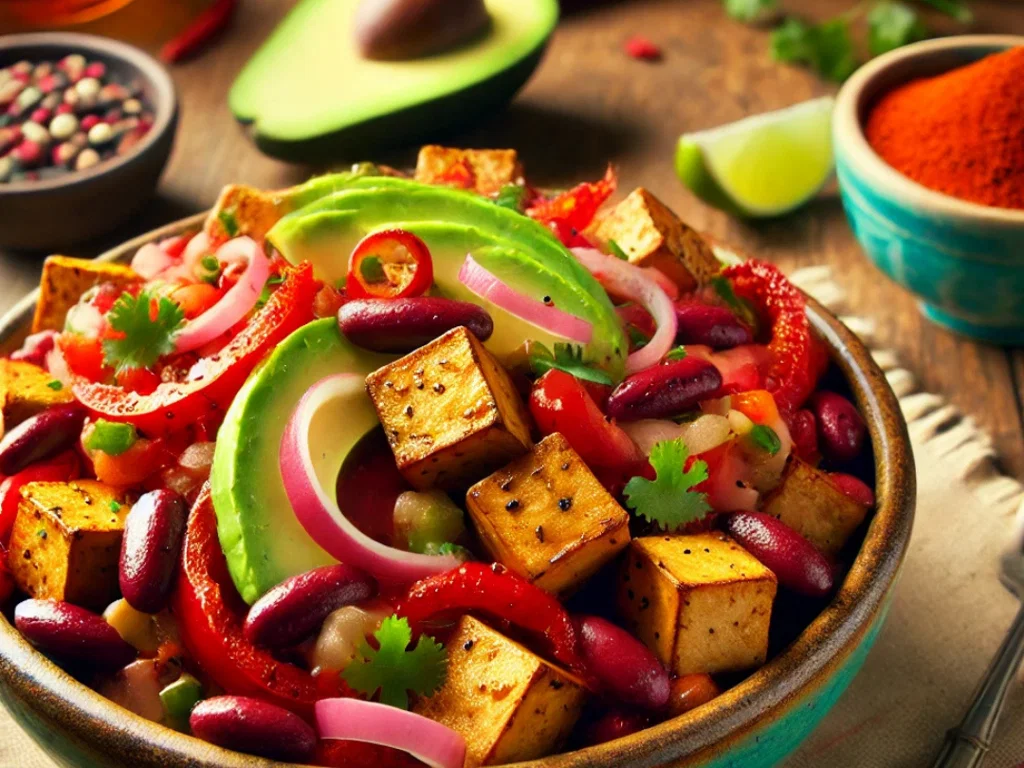 Tex-Mex Tofu mit Avocado