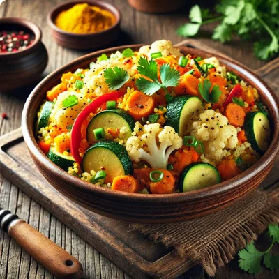 Blumenkohlreis mit Gemüse