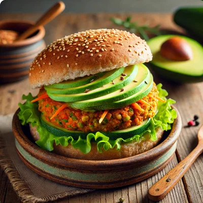 Vegetarische Avocado-Burger