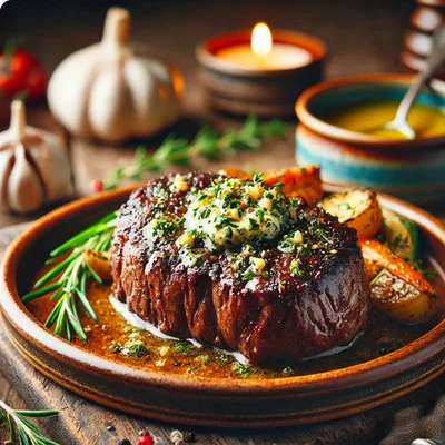 Rinderfilet mit Kräuterbutter