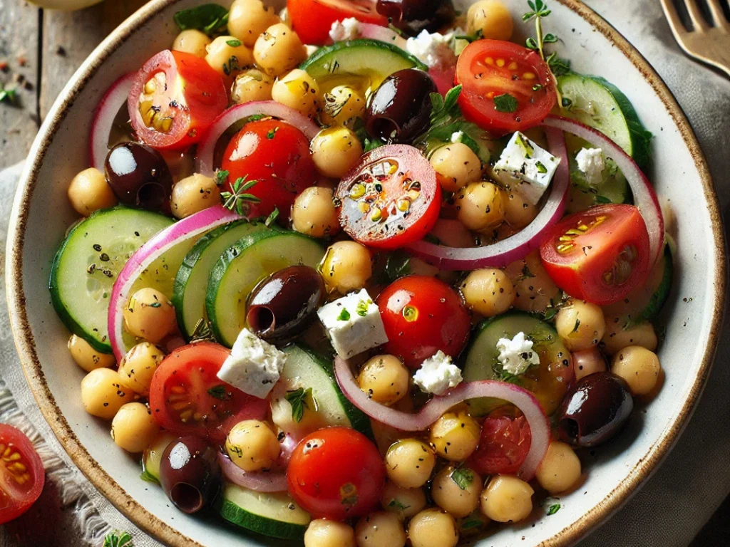 Kichererbsensalat mit Feta