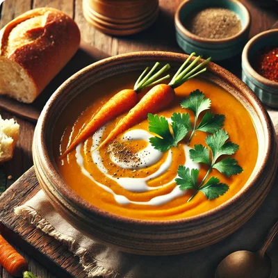 Kürbis-Möhren-Cremesuppe