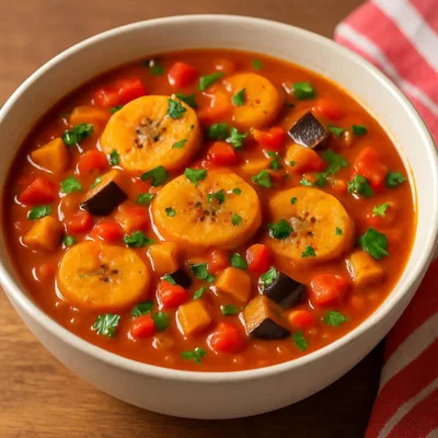 Vegane Sopa de Plátano – Eintopf mit Kochbanane