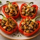 Gefüllte Paprika mit Hähnchen und Pilzen – Bild 1