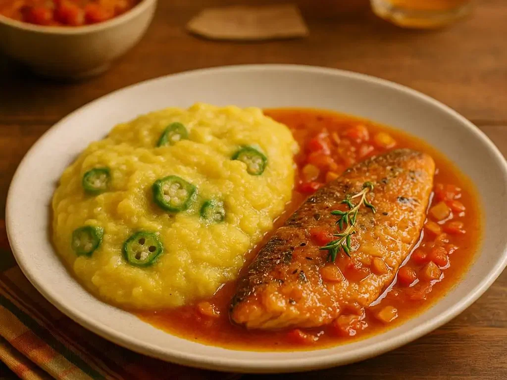 Cou-Cou mit Flying Fish