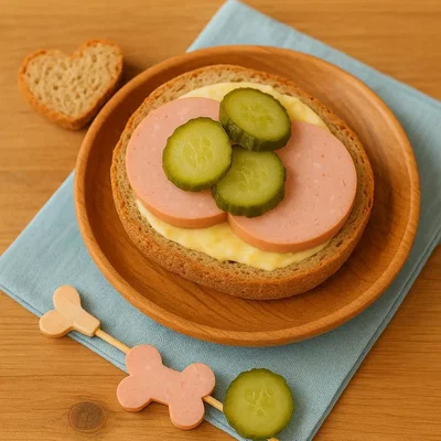 Moppis Wurstbrot mit Gurke