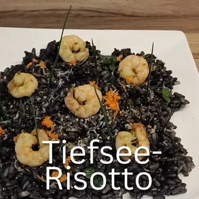 Tiefseerisotto mit Garnelen und Parmesan