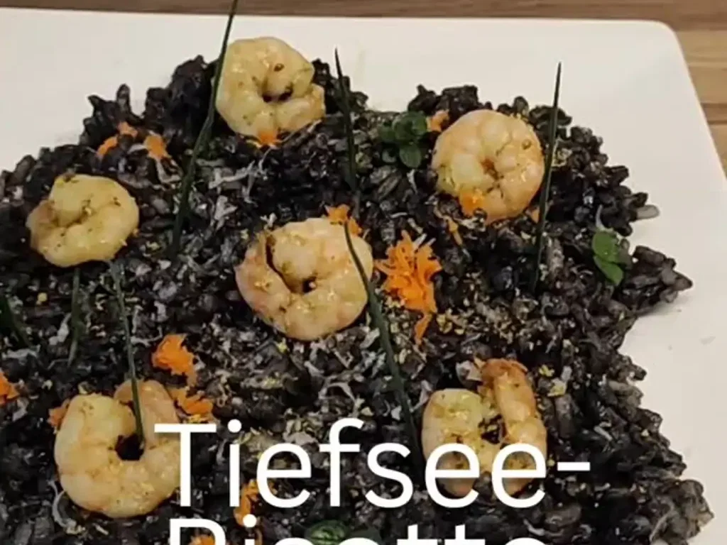 Tiefseerisotto mit Garnelen und Parmesan