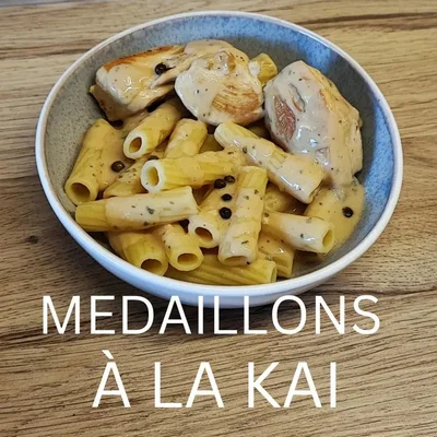 Medaillons mit Senf-Rinderfond-Soße