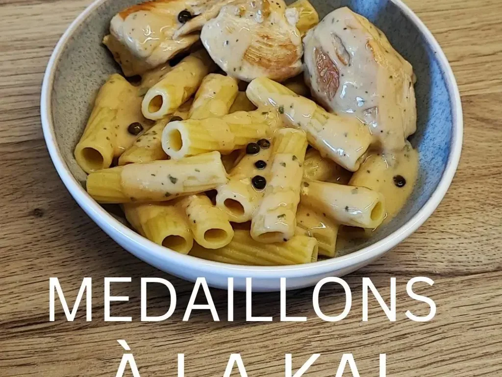 Medaillons mit Senf-Rinderfond-Soße