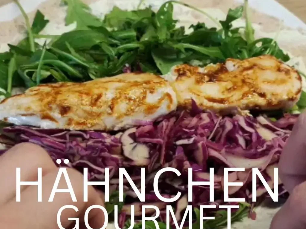 Blaukraut-Wraps mit Hähnchen und Kräuterfrischkäse