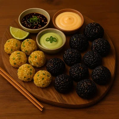 Schwarze Reis Power-Bällchen – mit Miso & Gemüse