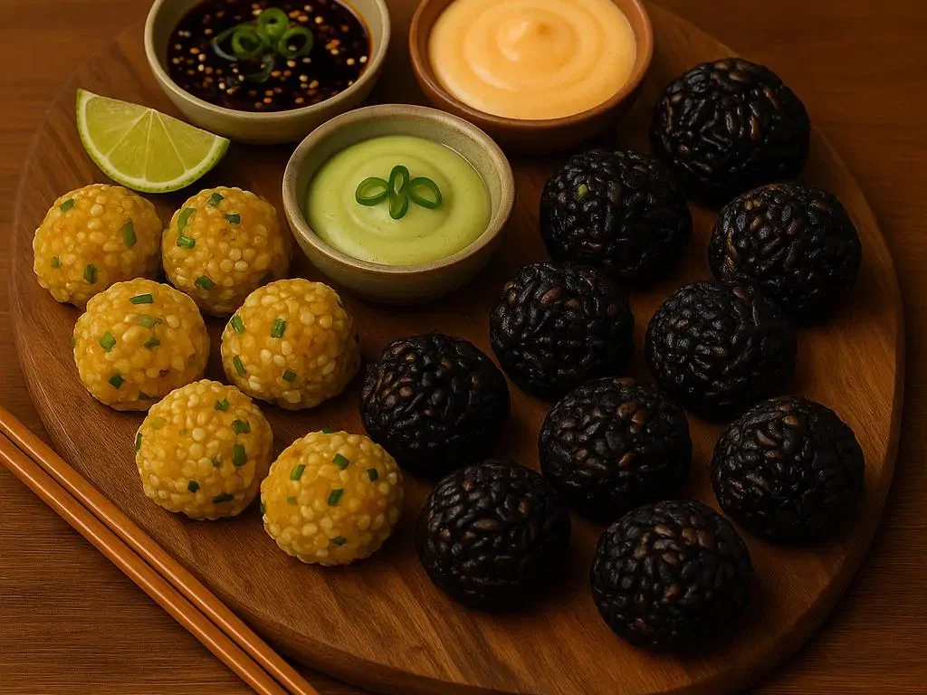 Schwarze Reis Power-Bällchen – mit Miso & Gemüse