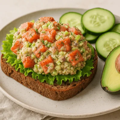 Veganer 'Thunfisch'-Salat aus Wassermelone