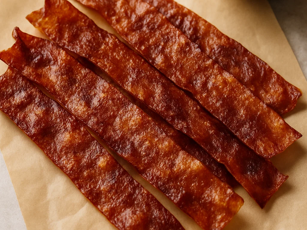 Crispy Reispapier-Bacon