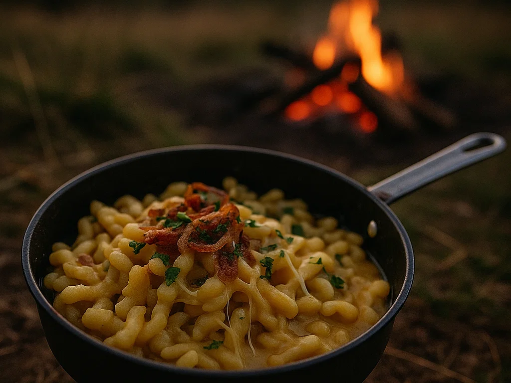 Käse-Spätzle aus der Camping-Küche