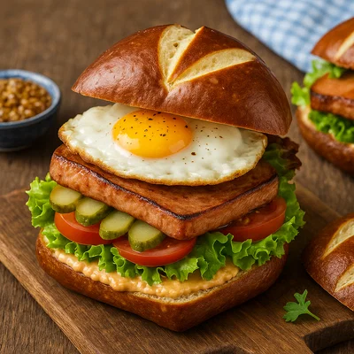 Bayerischer Laugenecken-Burger