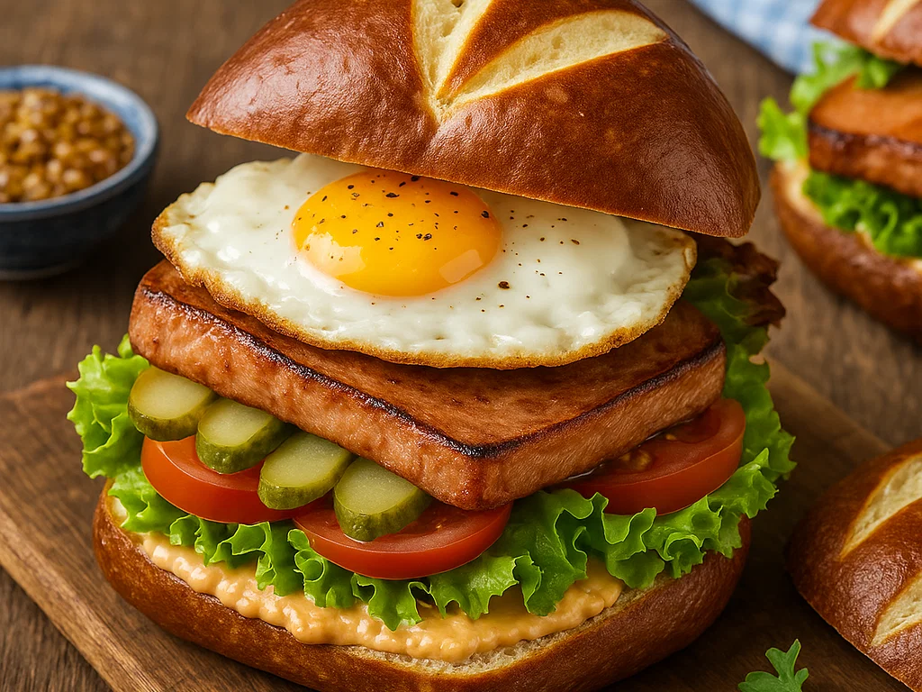 Bayerischer Laugenecken-Burger