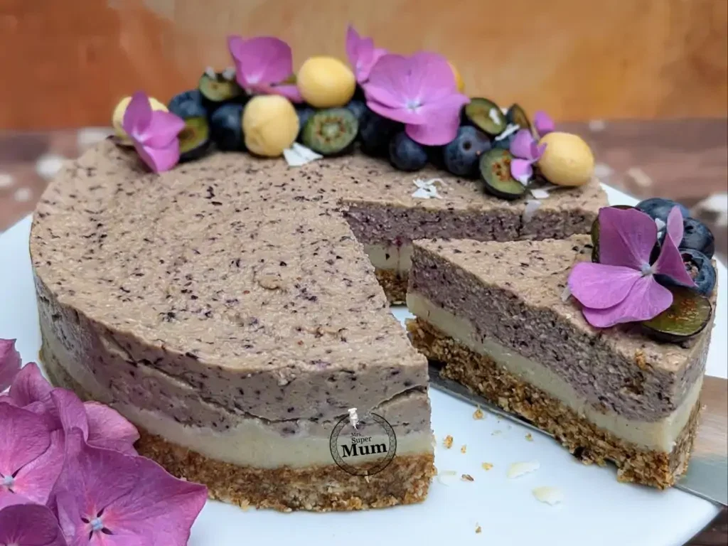 Raw Vegan Blaubeerkuchen