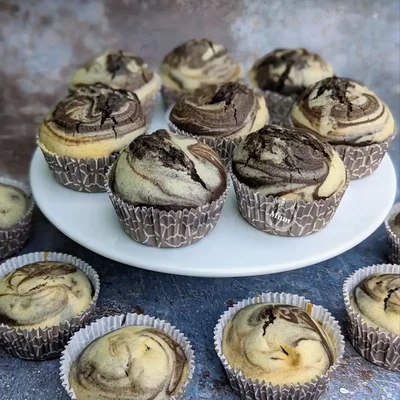 Einfache Zebramuffins