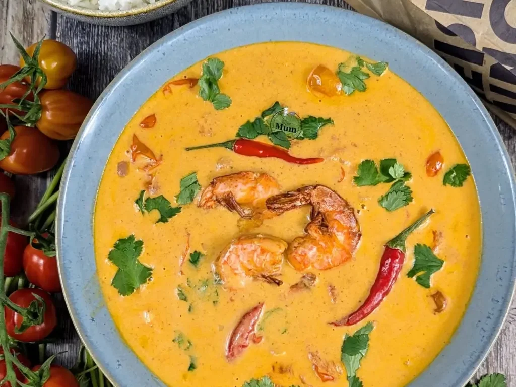 Curry mit Crispy Garnelen